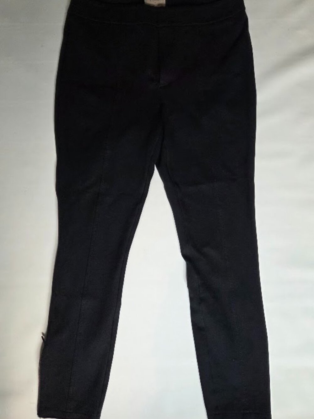 Anthropologie The Essential Slim Ankle Zip Pants Black Size 10